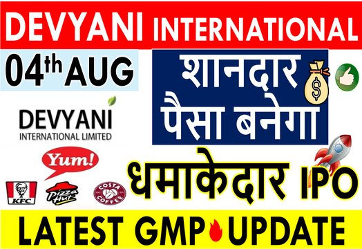Devyani International IPO GMP TODAY (LIVE DATA) Latest Grey Market Premium Updates